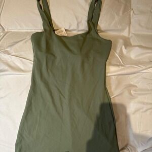 Green romper with built in bra